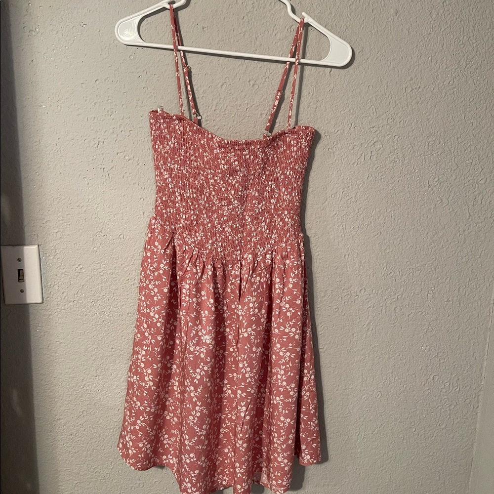 Pink floral dress